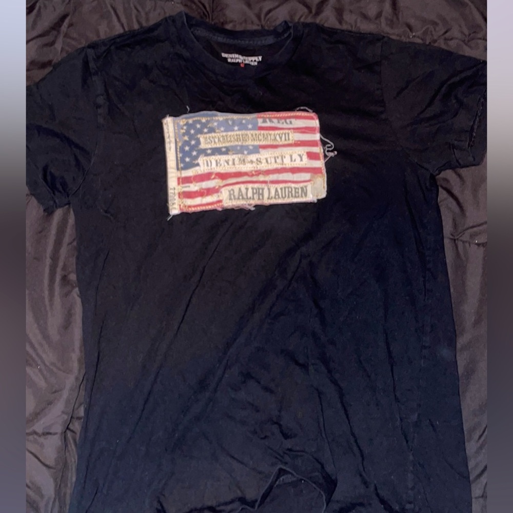 Mens Ralph Lauren denim supply American flag shirt